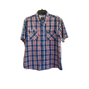 Wrangler Outdoor Utility Shirt Men's Sz 2XL Western Plaid Pockets Logo